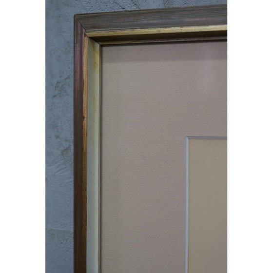 Image 1 of Ingelijste oude abstracte litho van Paul Holsby, 1960