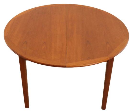 Image 1 of Ronde verlengbare eettafel Krailling Deens design vintage