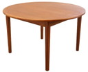 Ronde verlengbare eettafel Krailling Deens design vintage