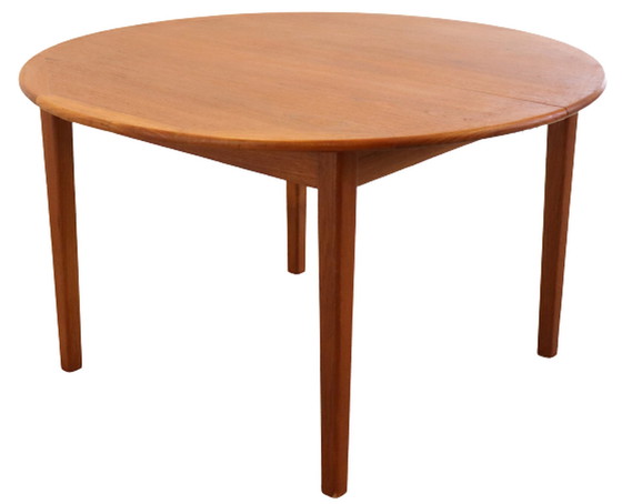 Image 1 of Ronde verlengbare eettafel Krailling Deens design vintage