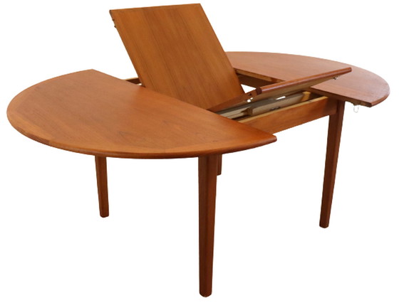 Image 1 of Ronde verlengbare eettafel Krailling Deens design vintage