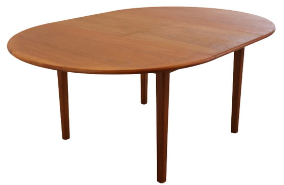Image 1 of Ronde verlengbare eettafel Krailling Deens design vintage