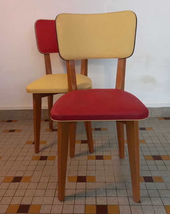 Image 1 of 2x Tweekleurige stoelen