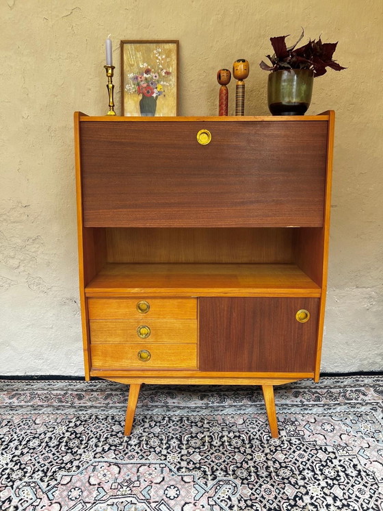 Image 1 of Leuk Jaren 60 Secretaire Teak fineer