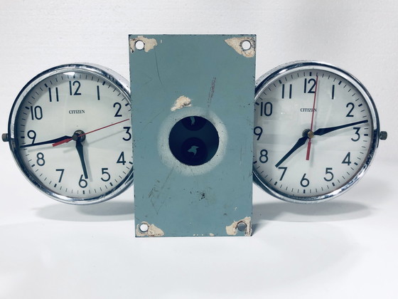 Image 1 of Vintage Recto-Verso Klok - Militaire Marine - Citizen 2221 - 1980