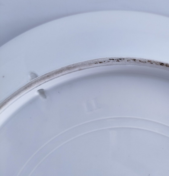 Image 1 of Groot bord Decoratieve toren Winterlandschap Begin 20e eeuw