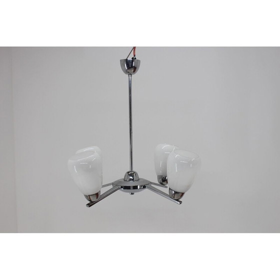 Image 1 of Vintage chromen kroonluchter, 1950