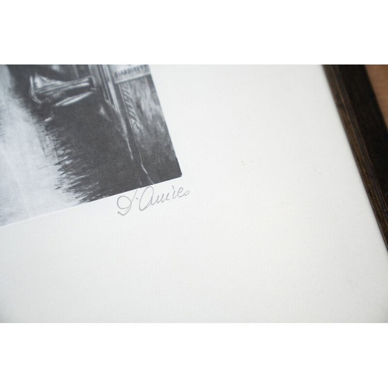 Image 1 of Paar vintage hout- en glaszeefdrukken door Nicholas d'Amico, 1980