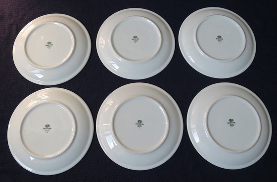 Image 1 of 6 Südmilch dinerborden Wit Rood Ø 19 cm