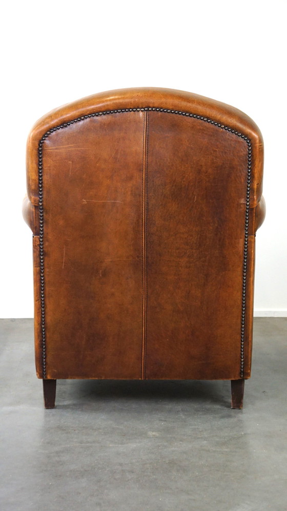 Image 1 of Schapenleren fauteuil, groot model met een hogere rug