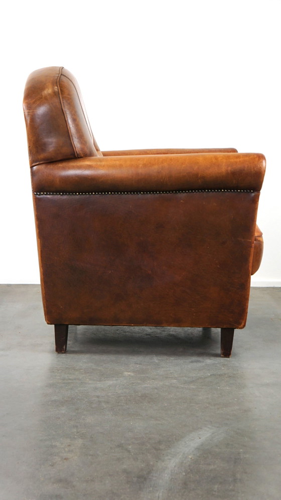 Image 1 of Schapenleren fauteuil, groot model met een hogere rug