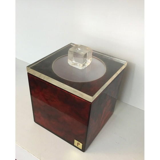 Image 1 of Vintage ijsemmer van plexiglas, Frankrijk 1970