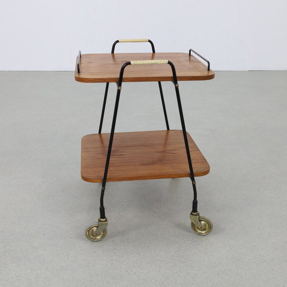 Image 1 of Vintage Serveerwagen Trolley Teak 1960