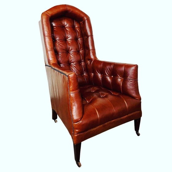 Image 1 of Vintage leren portiers fauteuil