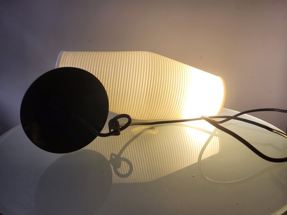 Image 1 of Rotaflex space age hanglamp, ovale vorm in geperst plastic, jaren 1960