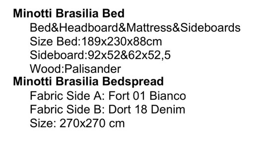 Image 1 of Minotti Brasilia Bed Palisander Showmodel 