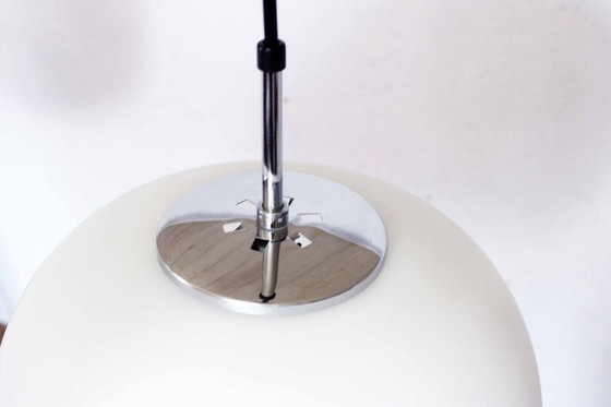 Image 1 of 2X Limburg Hanglampen In Opaline Glas 1970