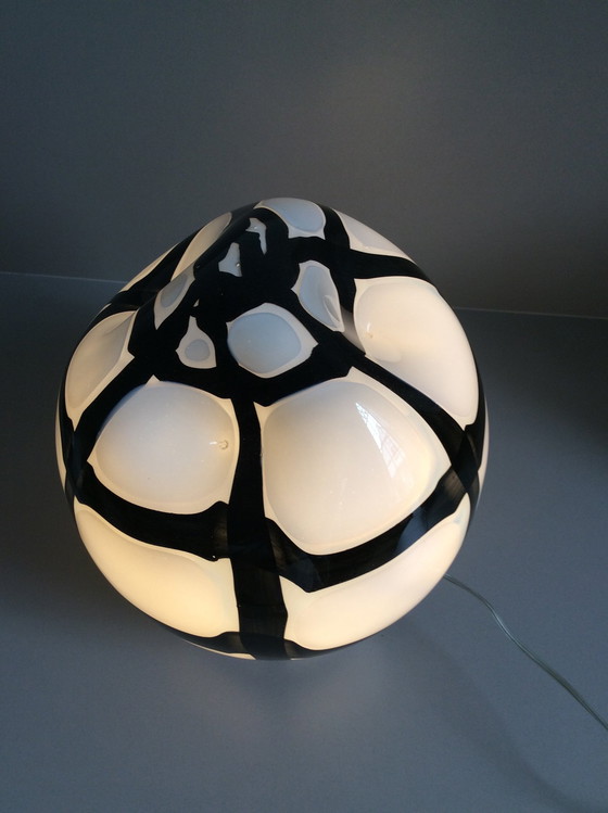 Image 1 of 2x Loranto Zebra Lamp Wit/Zwart