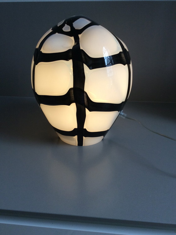 Image 1 of 2x Loranto Zebra Lamp Wit/Zwart