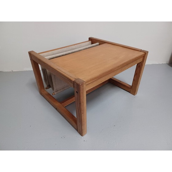 Image 1 of Vintage dasspeld salontafel met 2 tijdschriftenrekken van Karim Mobring voor Ikea, 1970