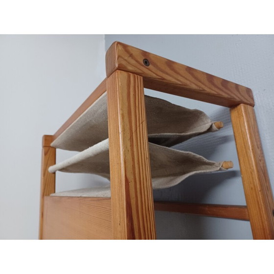 Image 1 of Vintage dasspeld salontafel met 2 tijdschriftenrekken van Karim Mobring voor Ikea, 1970