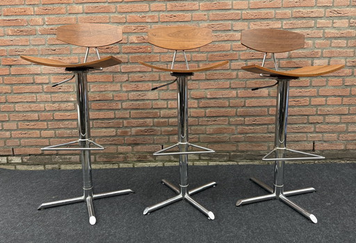 Set Van 3 Vintage Barkrukken