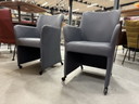 4 Bert plantagie Lambada eetkamerstoelen op wielen blauw