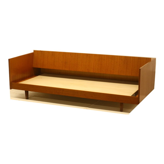 Image 1 of Vintage daybed / bank van teakhout gemaakt in de jaren '60