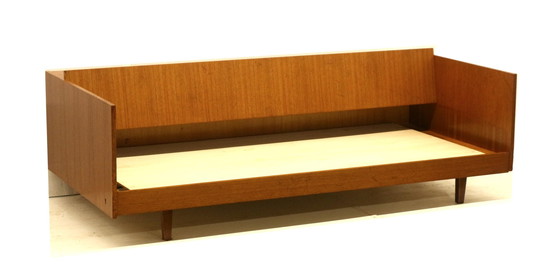 Image 1 of Vintage daybed / bank van teakhout gemaakt in de jaren '60