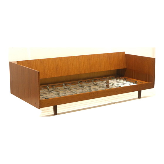 Image 1 of Vintage daybed / bank van teakhout gemaakt in de jaren '60