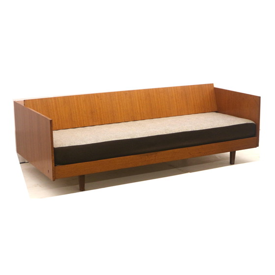 Image 1 of Vintage daybed / bank van teakhout gemaakt in de jaren '60