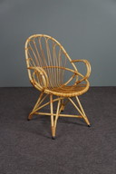 Vintage rotan fauteuil