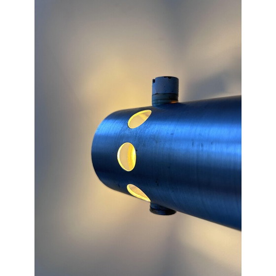Image 1 of Vintage verstelbare wandlamp van geborsteld aluminium, Frankrijk 1960