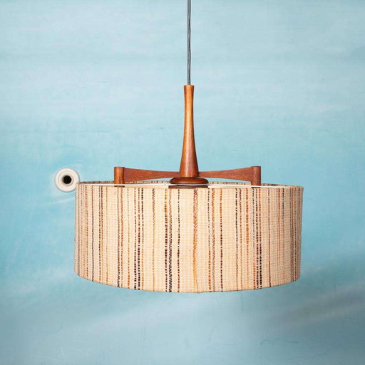 Vintage Temde leuchten hanglamp, midmod sixties pendant