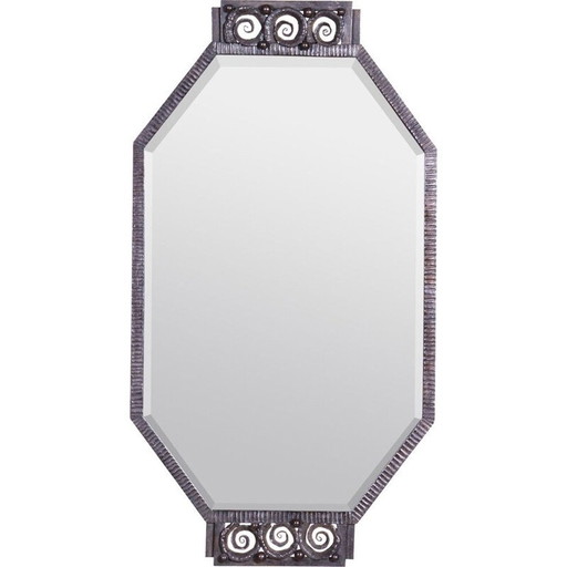 Vintage art deco spiegel van Louis Majorelle, Frankrijk 1920