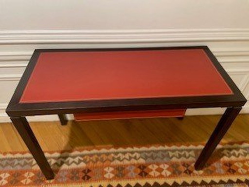 Rood Leren Protis Console Met Lade