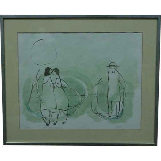 Image 1 of Vintage litho door Stig Deteste, Zweden 1990