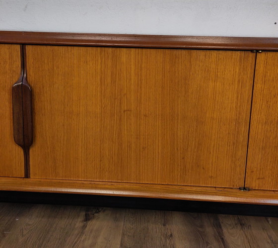 Image 1 of Laag Scandinavisch Teak en Metalen Dressoir