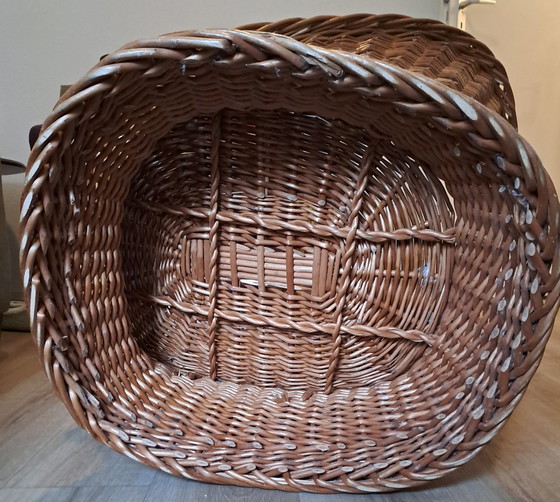 Image 1 of Vintage Rotan Kuipstoel