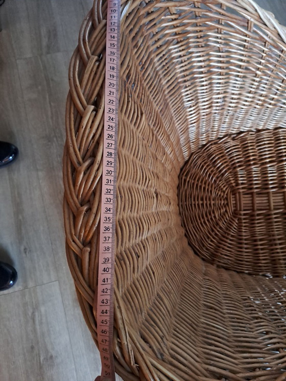 Image 1 of Vintage Rotan Kuipstoel