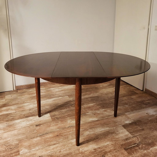 Vintage Ronde Uitschuifbare Eettafel Lubke