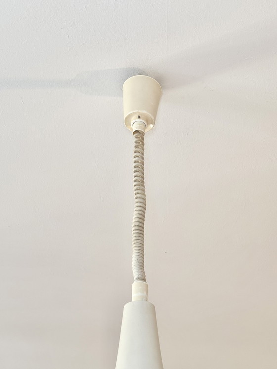 Image 1 of Grote Metalen Vintage Hanglamp, Heksenhoed, Mid Century, Industrieel, Ruimtetijdperk, 60S, Nederland, Vintage Lamp, Ufo