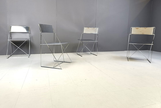 Image 1 of X-Line stoelen van Niels Jorgen Haugesen voor Magis, 1977, set van 4