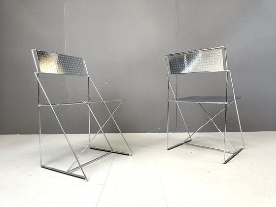 Image 1 of X-Line stoelen van Niels Jorgen Haugesen voor Magis, 1977, set van 4