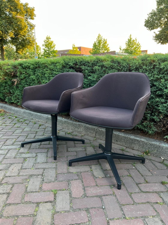 Image 1 of 2x Vitra Softshell bruin stof