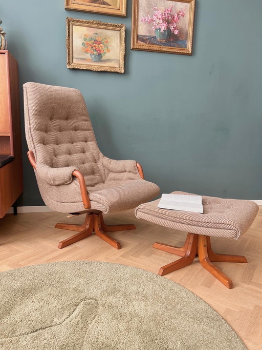 Verstelbare Relax Fauteuil Deens Design Teak 