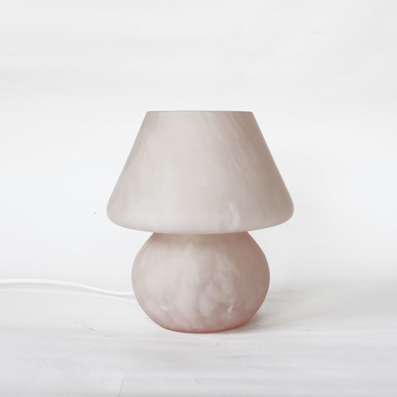 Image 1 of Vintage paddestoel lamp van glas