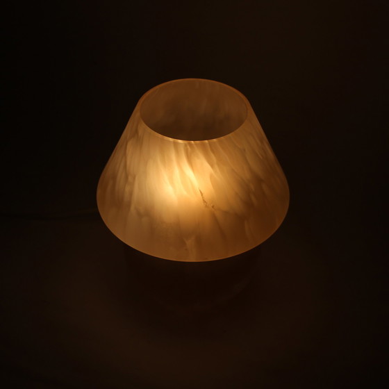 Image 1 of Vintage paddestoel lamp van glas