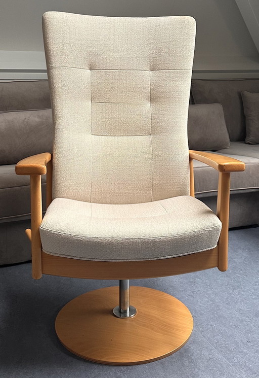 Draaifauteuil Farstrup Beuken/ Textiel 