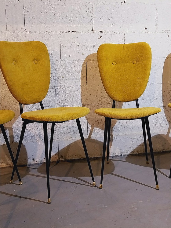 Image 1 of  Prachtige set van zes stoelen 1950